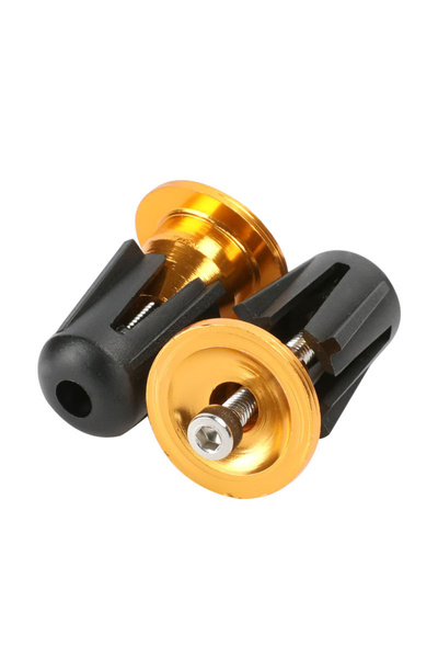 Choice gold 1 Pair Bicycle Handle Bar Cap End Plugs Aluminum Handlebar Stoppe...