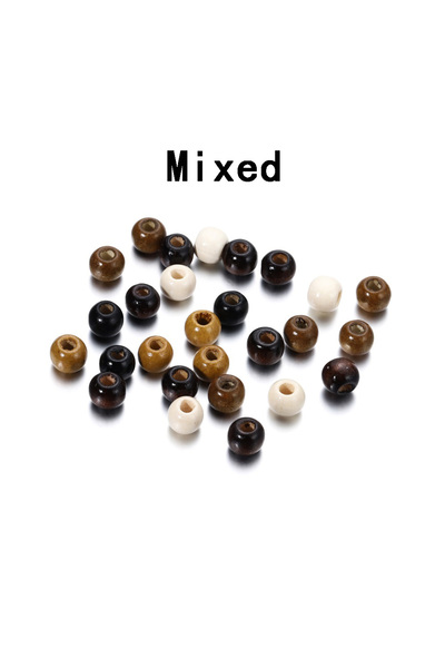 Choice 9X10mm Mixed 100pcs 10-12mm Vintage Natural Wooden Spacer Beads Wood B...