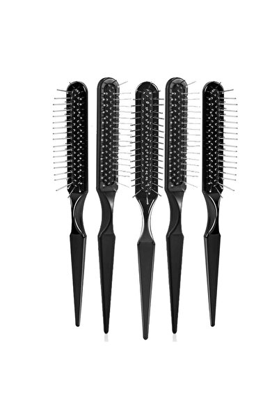 Choice 5pc-jian comb 5 Pack Synthetic Wig Brush - 3 Row Wire Brush, Black Sty...