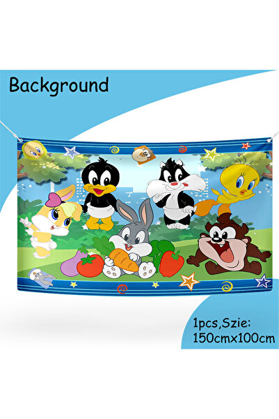 Choice Other Other Background 1pcs Looney Tunes Theme Birthday Party banner D...