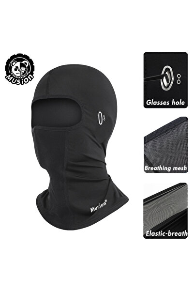 Choice1 Long Black Hole Musion Cycling Helmet Balaclava with Glasses Hole Mot...
