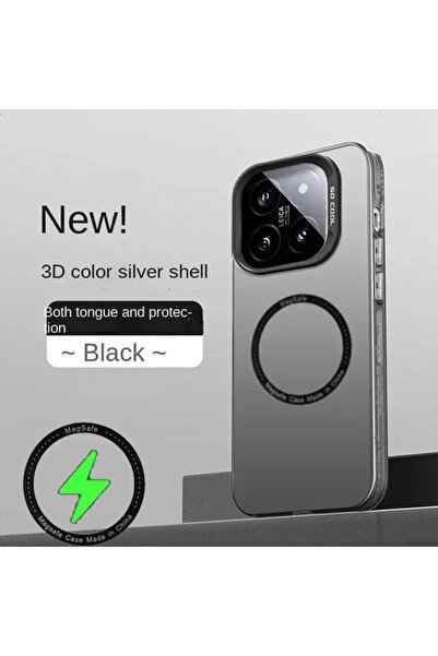 Choice for XIAOMI14T Pro Black Luxury For Magsafe Wireless Charging Matte Fro...