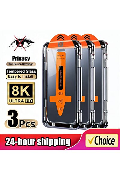 Choice4 3PCS For iPhone 16 FCFK 3PCS Privacy Full Screen Protector For iPhone...
