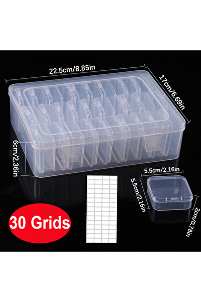 Choice 30 Grids DIY Diamond Painting Embroidery Storage Box, Nail Art Jewelry...