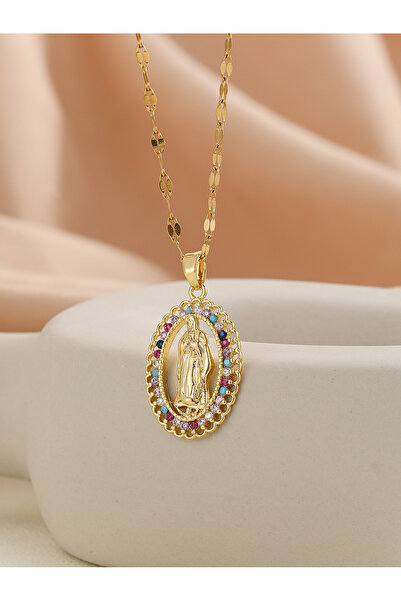 Choice TP-04034-02 Luxury Gold Plated Multicolor CZ Pendant Necklace, Elegant...