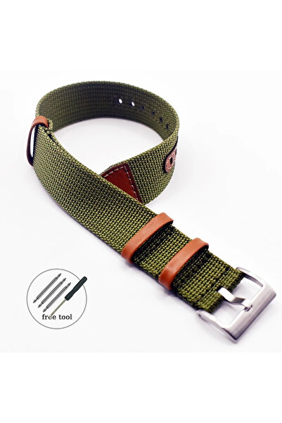 Choice 20mm Square Buckle-Green Soft Watch Bracelet for Replacement 20mm 22mm...