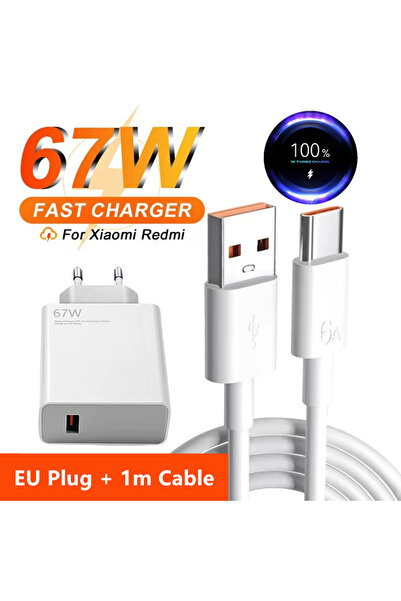 Choice EU Plug - 1m Cable 6A 67W Ultra Fast Charger Cable for 10T 11 Lite 12 ...