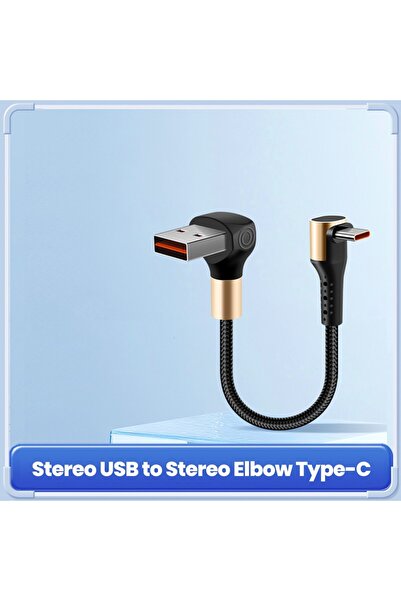 Choice 0.25m Stereo A to C 0.15M 0.25M 0.5M Short USB C Cable 66W Double Elbo...