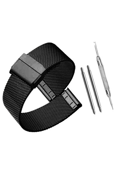 Choice19 22mm black Milanese Watch Band 12mm 14mm 16mm 18mm 20mm 22mm 24mm Un...