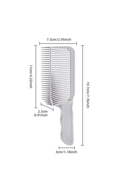 DUTRIEUX 2.0Grey Barber Fade Combs Hair Cutting Positioning Comb Clipper Men ...