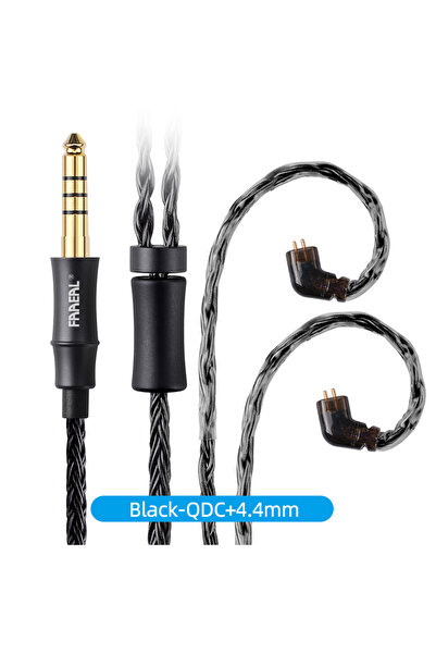 Choice9 Black QDC 4.4mm FAAEAL Replacement Earphone Cable 0.78mm/QDC Pin 16-s...