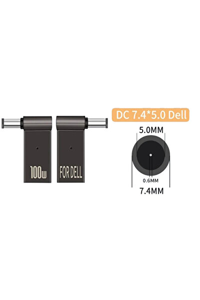 Choice 7.4-5.0 مم (لأجهزة Dell) موصل محول شحن سريع USB من النوع C 100 وات عال...