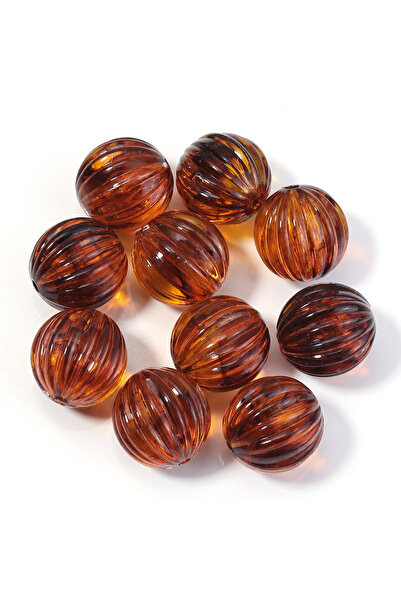 Choice17 16mm 10pcs 10-100pcs/lot Amber Color Acrylic Beads Oval Heart Pumpki...