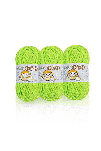 Choice 08 Grass Green 3Pcs Handmade DIY Knitted Chenille Wool Thick Ice Strip...