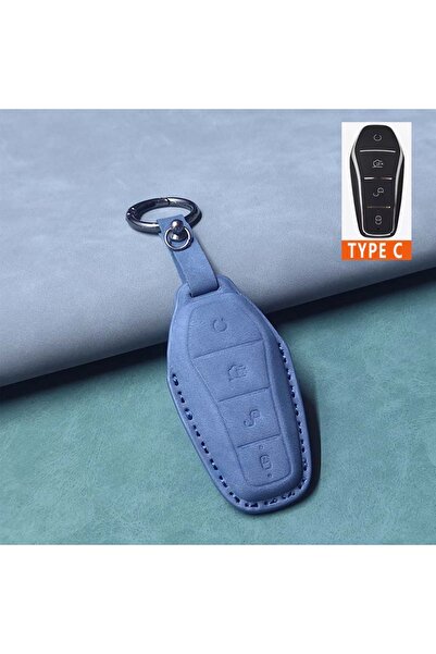 Choice3 C BLUE RING Car Remote Key Case Cover Shell Fob For BYD Song Plus Att...