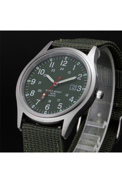 Choice green 1pc / Lot Cheap Watches For Men Fashion Nylon Band Army Sports D...