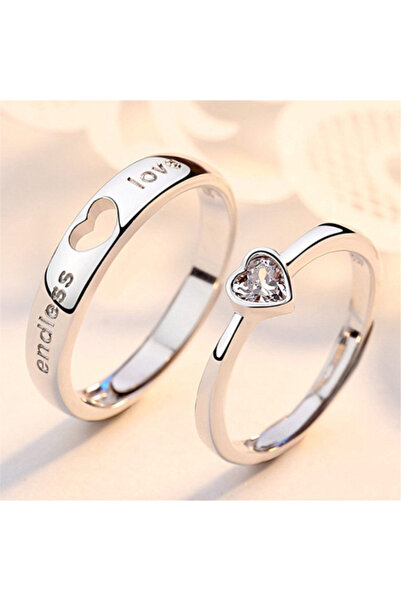 Choice resizable qd185 New Simple Couple Rings Silver Color Sun Moon Adjustab...