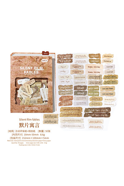 choice2 E JIANQI 50 pcs Vintage English letter Stickers Specialty paper mater...