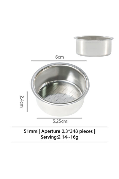 Choice10 51mm 2cups Coffee Filter Basket 51mm 54mm 58MM Stainless Steel Repla...