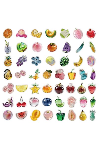 Choice1 B-50PCS 50/100PCS Transparent Fruit & Vegetable Food Stickers PET Wat...
