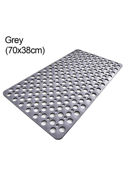Choice gray Slip Anti Mould Anti Slip Bath Mat with Drain Holes Machine Washa...