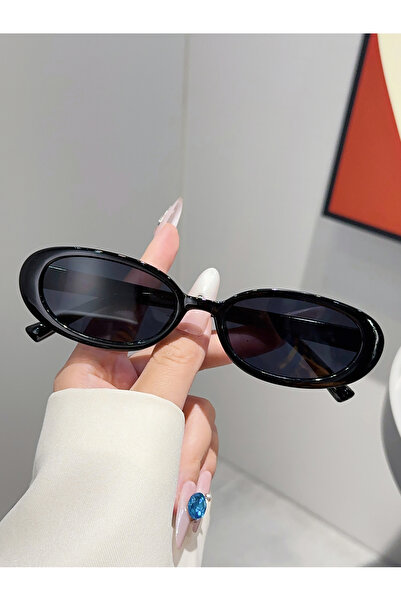choice2 C2Black 1PC/4Pcs Fashionable Mixed Glasses Set, Oval Glasses, Chic Bl...