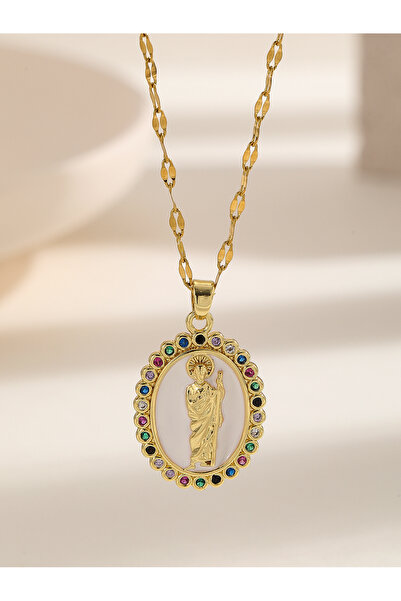 Choice TP-04018-01 Luxury Gold Plated Multicolor CZ Pendant Necklace, Elegant...