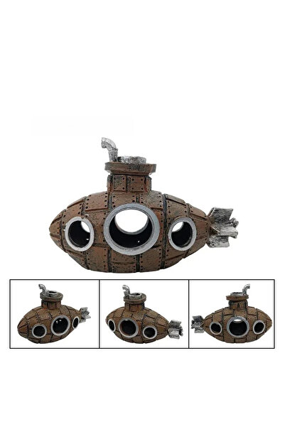 Choice Bronze Resin Submarine Aquarium Decoration Fish Shrimp Shelter Hideout...
