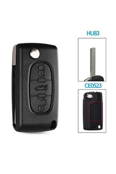 Choice1 مفتاح سيارة 3 أزرار HU83 CE0523 KEYYOU لسيارات بيجو 207 307 308 407 6...