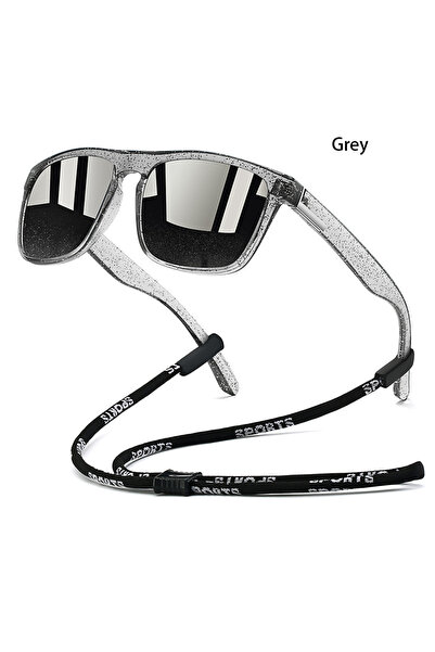 Choice1 GL-F755(Grey) Sunglasses with Chain for Men and Women, Classic Square...