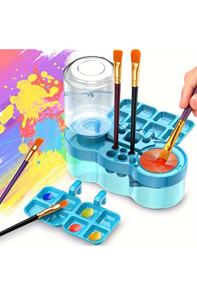 Choice1 Blue Water Cycle System Paint Brush Cleaner With Paint Palette, Paint...