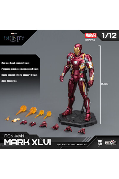 Choice MK46 Marvel Iron Man MK46 Assembled Model ABS Movable Toy Fondjoy Acti...
