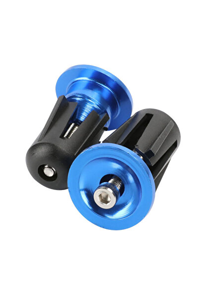 Choice blue 1 Pair Bicycle Handle Bar Cap End Plugs Aluminum Handlebar Stoppe...