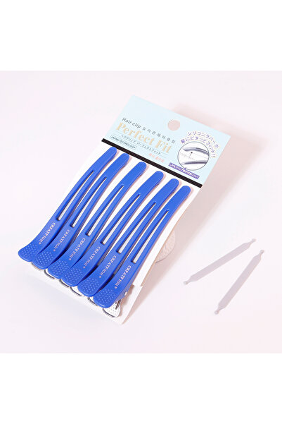 choice2 MFWHenJia6pcs-Blue 6Pcs Hairdressing Seamless Clip Long Hairpin，No Cr...