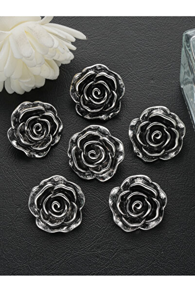 Choice10 1.5cm-10pcs 2 10/50pcs Retro Rose Metal Buttonfor Clothing, Jackets,...
