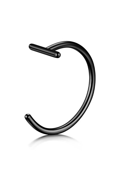 choice2 1.0x8mm black 1PCS Fake Piercing Lip Rings Nose Nostril Ring Septum C...