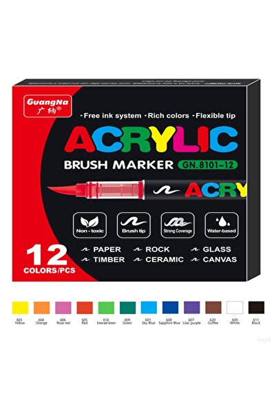 Choice 12 colors 12/24/36/72 Colors Acrylic Markers Brush Pens for Fabric Roc...