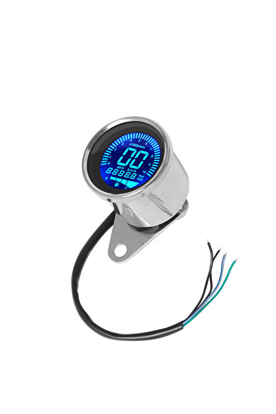Choice1 Chrome Universal Digital Motorcycle LCD Screen Speedometer Odometer T...