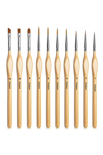 Choice5 10pcs Wood 3Pcs Wooden Dry Brush Miniature Painting And 10Pcs Wooden ...