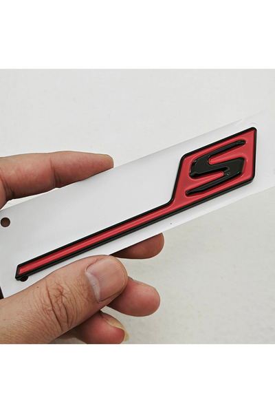 Choice3 Red Black NEW 3D ABS Chrome Black Yellow S Badge Emblem Car Trunk Sti...