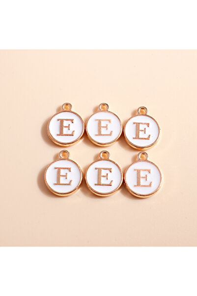 Choice WHITE E 10pcs Cute Mini White Alphabet 26 Letters Charms Pendants for ...