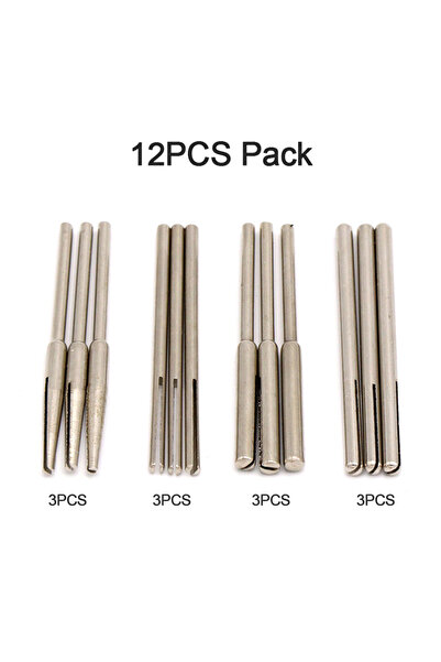 Choice1 12pcs 10/12pcs Sandpaper Clamp 2.35/3.0mm Fixing Rod Split Mandrels L...