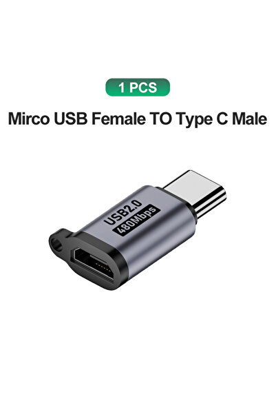 Choice 1x MicroUSB to C Micro USB 2.0 to USB C Adapter Micro USB Female to US...