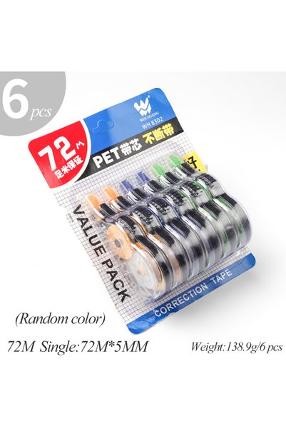 Choice 6pcs 12m 6pcs/Set School Correction Tape Roller Simple Office Supplies...