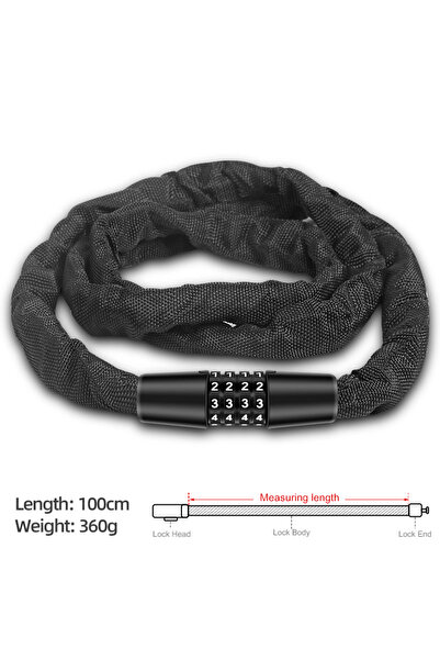Choice 609-100cm Xunting Bike Lock 4 Digit Combination Heavy High Duty Anti T...