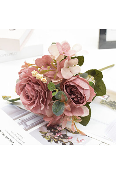 Choice11 1pc 1 1/5pcs Artificial Rose Peony Bouquet High Quality Fake Flowers...