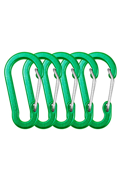 Choice5 Green 5pcs 5/10/12pcs Carabiner Clips Mini Aluminum Alloy Keychain Ca...