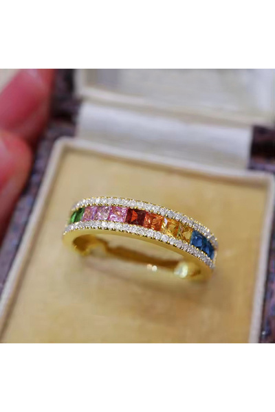 Choice 7 T0802 Huitan Trendy Finger Ring Female Engagement Accessories with M...
