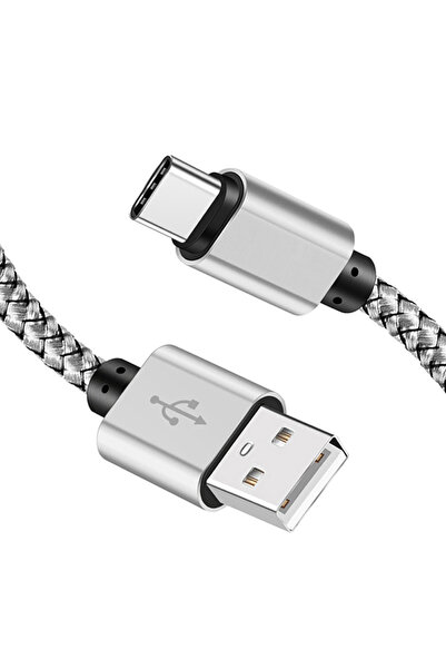 Choice كابل شحن سريع من USB A إلى Type C أبيض بطول 1 متر، كابل بيانات من النا...