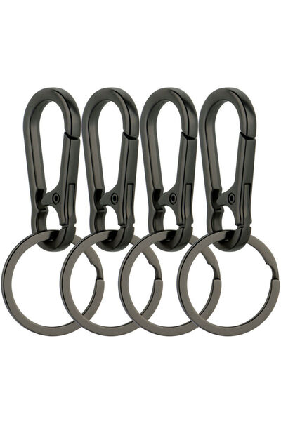 Choice Gun black-4pcs Metal Carabiner Clip Keychain Carabiner Shap Keyring Ke...